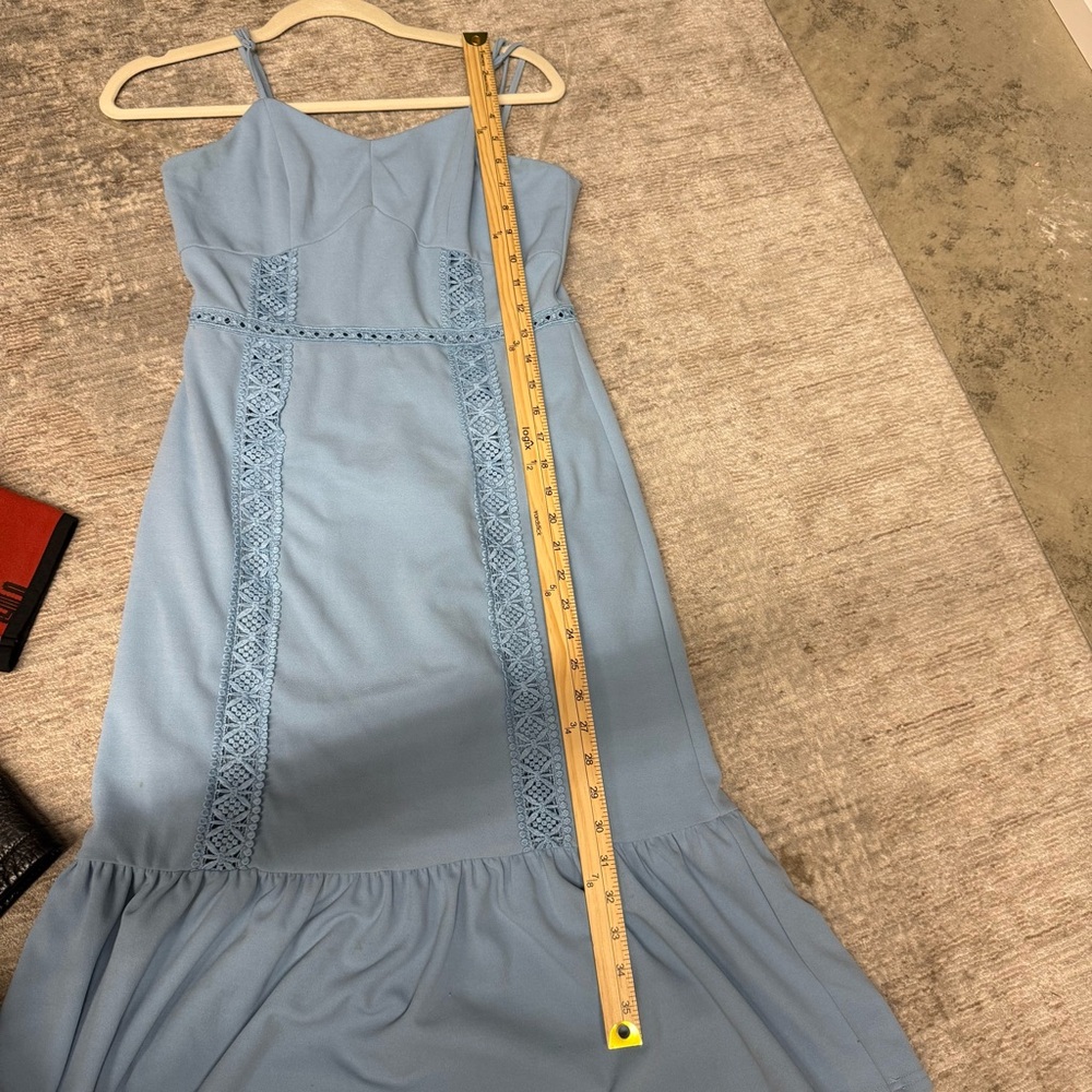 Miami Light Blue Coquette Midi Dress Y2K Going Out Clubbing Dress - Picture 10 of 14